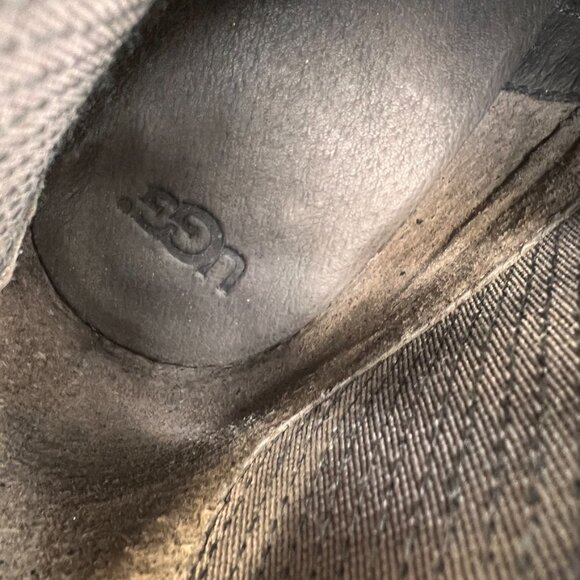 Ugg Bootie Women 10 Leather Suede Pull On Strap Heel Ankle Work Party Core Ex - Picture 11 of 15